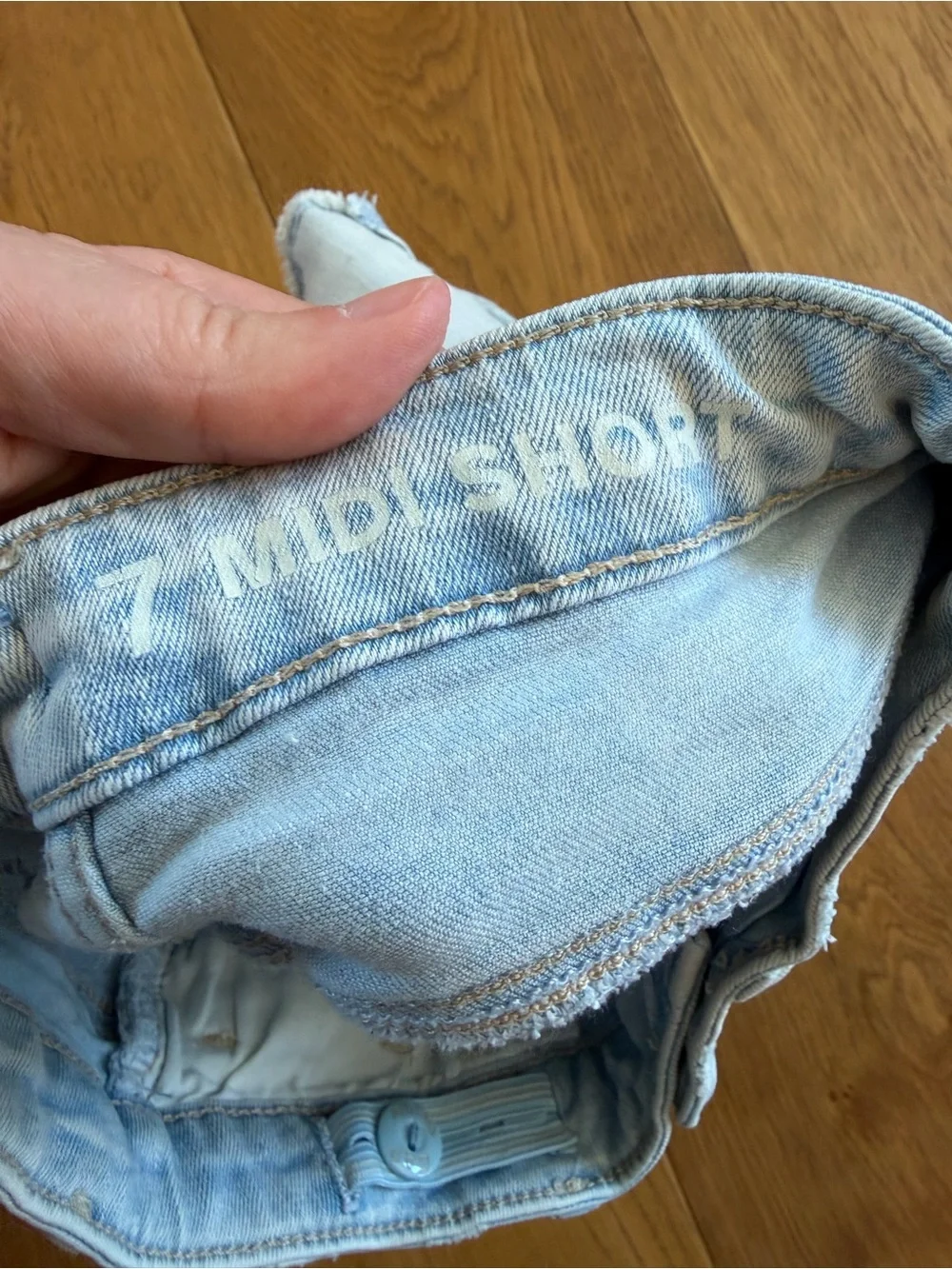 GAP Kids MIDI Light Blue Ripped Denim Kids Shorts 7
